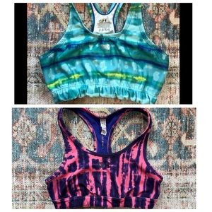 Lot of 2 Under Armour Tie-Dye Sports Bras